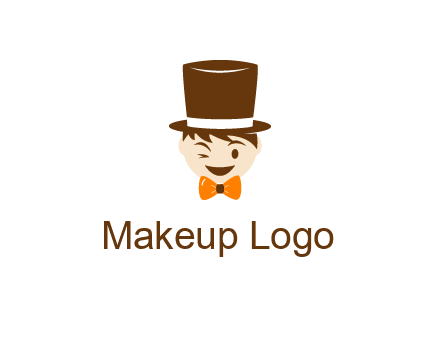 winking character with bow tie and top hat