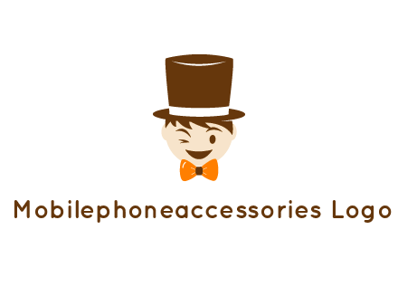 winking character with bow tie and top hat