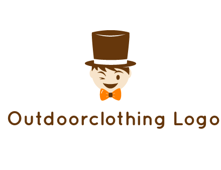 winking character with bow tie and top hat