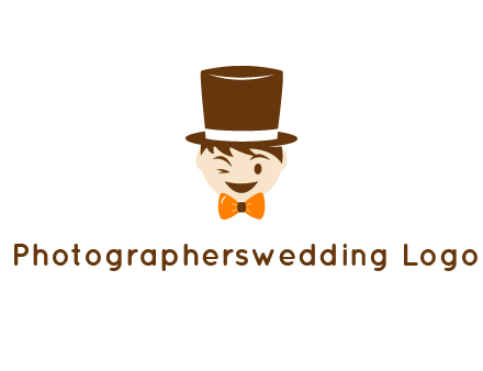 winking character with bow tie and top hat