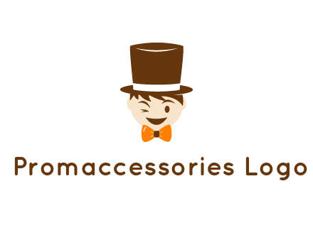 winking character with bow tie and top hat