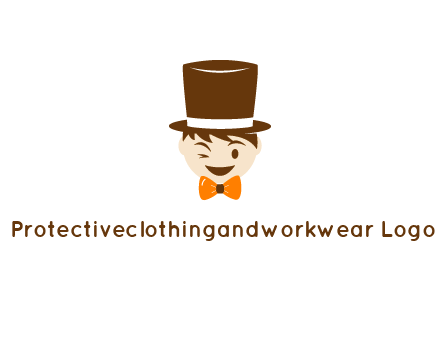 winking character with bow tie and top hat
