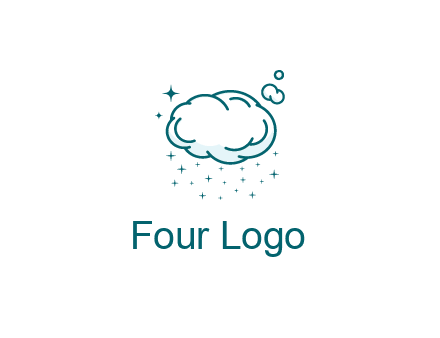 cloud with rain or stars