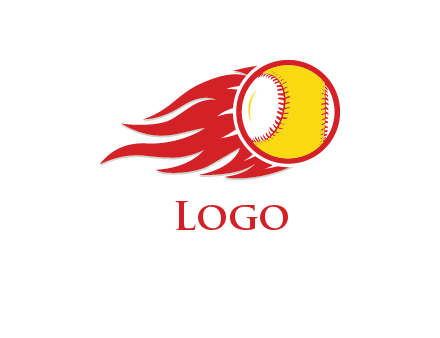 baseball with flames icon