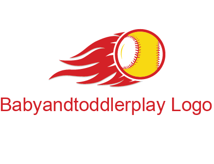 baseball with flames icon