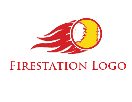 baseball with flames icon