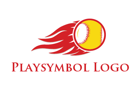baseball with flames icon