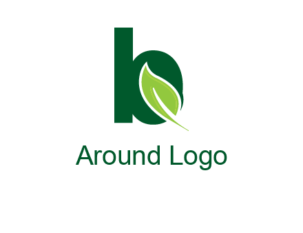 letter b with leaf logo
