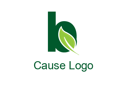 letter b with leaf logo