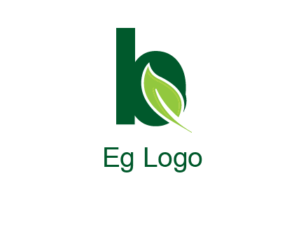 letter b with leaf logo