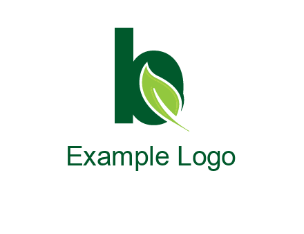 letter b with leaf logo