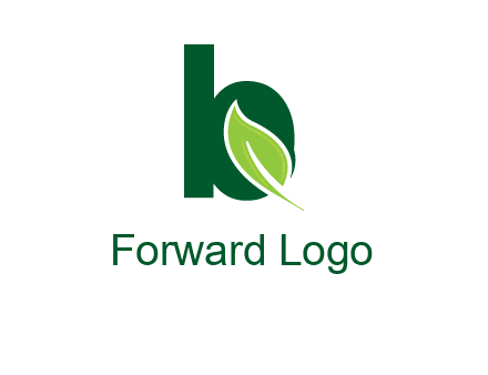 letter b with leaf logo