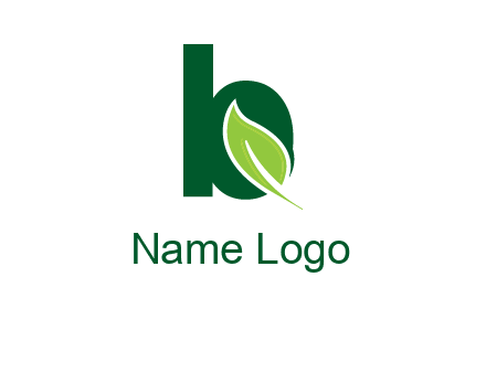 letter b with leaf logo