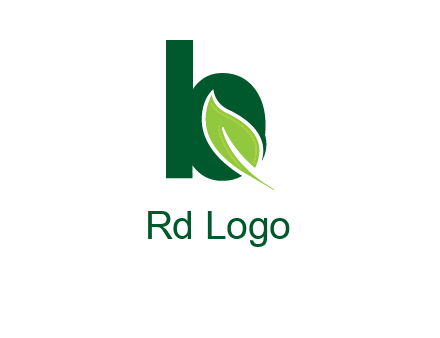 letter b with leaf logo
