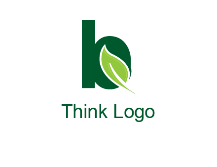 letter b with leaf logo