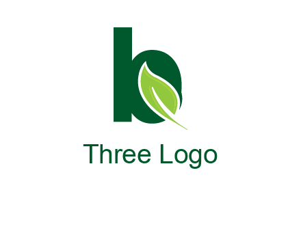 letter b with leaf logo