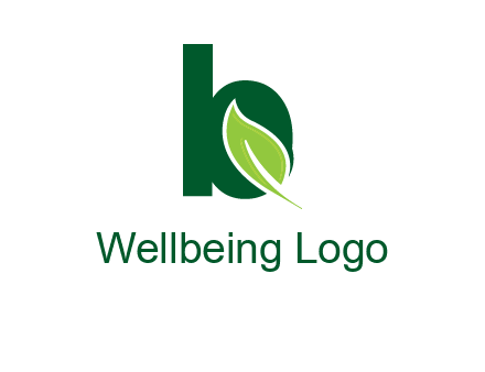 letter b with leaf logo