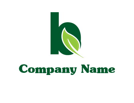 letter b with leaf logo