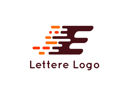 letter E rushing icon