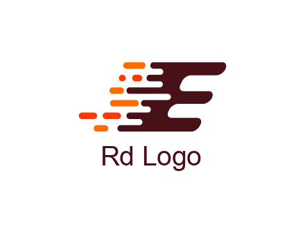 letter E rushing icon