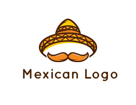 thick mustache and Mexican hat con