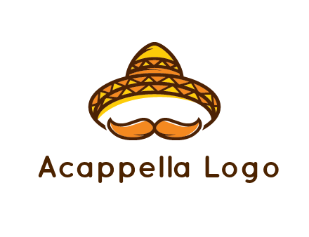 thick mustache and Mexican hat con