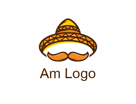 thick mustache and Mexican hat con