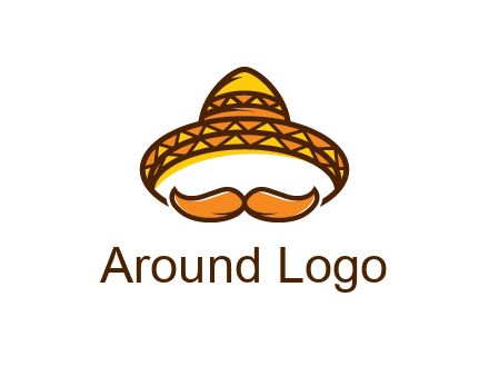 thick mustache and Mexican hat con