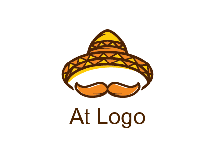 thick mustache and Mexican hat con