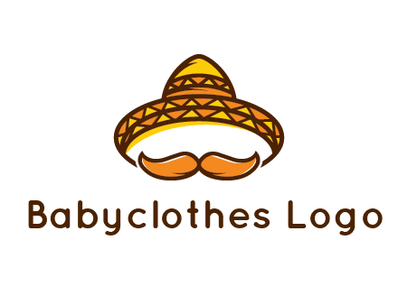 thick mustache and Mexican hat con