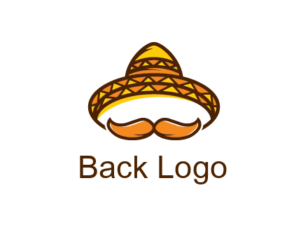 thick mustache and Mexican hat con