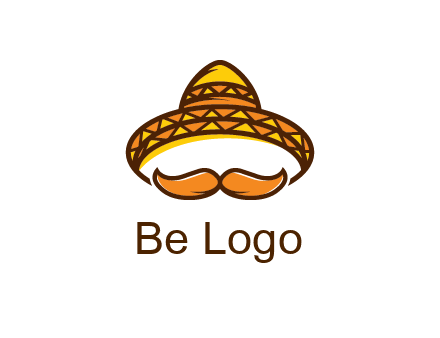 thick mustache and Mexican hat con