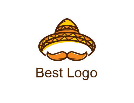 thick mustache and Mexican hat con