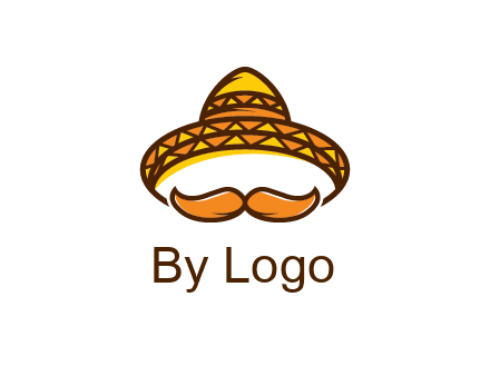 thick mustache and Mexican hat con