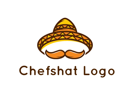 thick mustache and Mexican hat con
