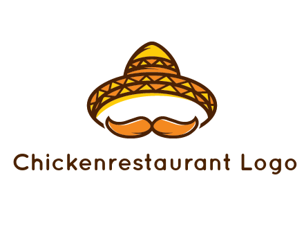 thick mustache and Mexican hat con