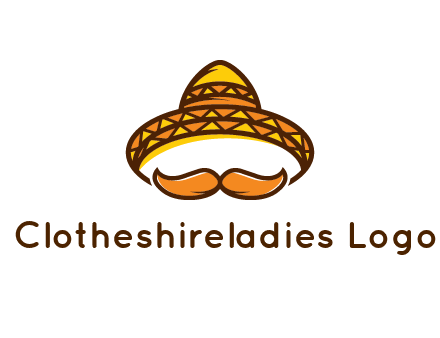 thick mustache and Mexican hat con
