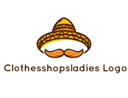 thick mustache and Mexican hat con