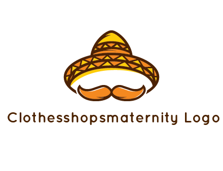 thick mustache and Mexican hat con