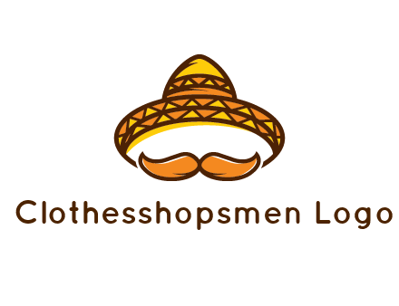 thick mustache and Mexican hat con