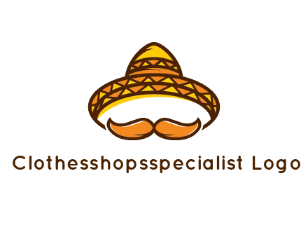 thick mustache and Mexican hat con