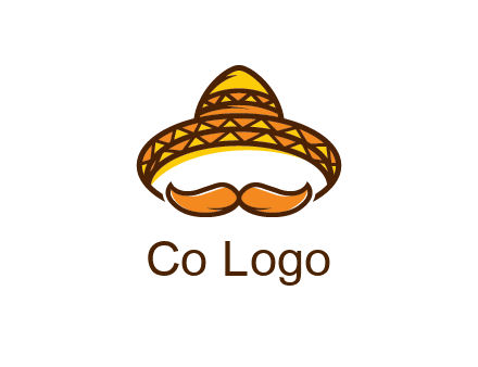 thick mustache and Mexican hat con