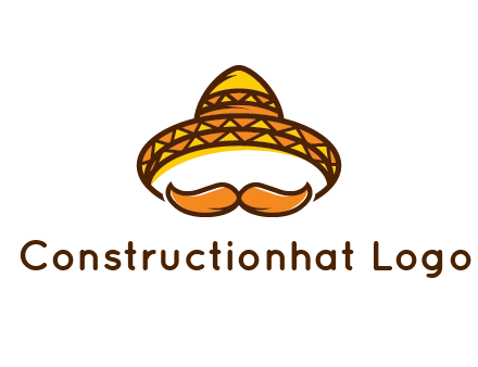 thick mustache and Mexican hat con