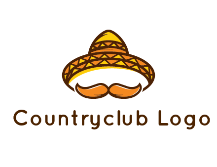 thick mustache and Mexican hat con