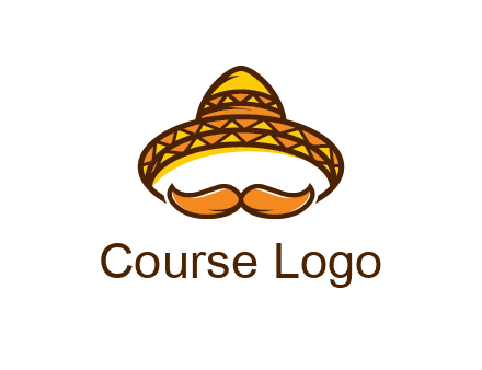 thick mustache and Mexican hat con