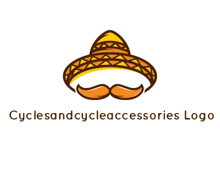 thick mustache and Mexican hat con