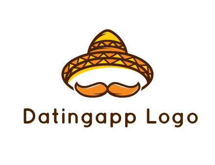thick mustache and Mexican hat con