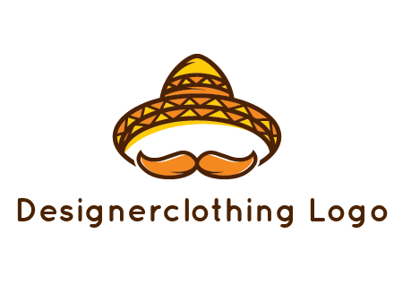 thick mustache and Mexican hat con