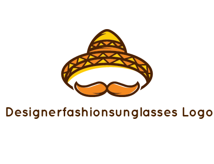 thick mustache and Mexican hat con