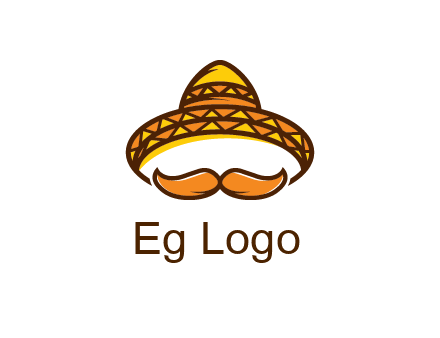 thick mustache and Mexican hat con